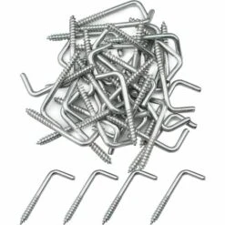 GESCHENKE 40 Stück Multifunktionale L-Haken-Schrauben, Schraubhaken, Quadratische Hakenschrauben Aus Karbonstahl, Zum Aufhängen Von Pflanzen, Küchenutensilien, Windspielen, Lampen