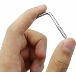 GESCHENKE 40 Stück Multifunktionale L-Haken-Schrauben, Schraubhaken, Quadratische Hakenschrauben Aus Karbonstahl, Zum Aufhängen Von Pflanzen, Küchenutensilien, Windspielen, Lampen -Seilwinden Sales 54962751 4