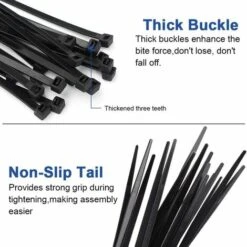 ILOVEMILAN 100 Stück Kabelbinder + 100 Stück Selbstklebende Kabelbinder-Befestigungsbasishalter, Kabelmanagement-Clips Zum Organisieren Aller Arten Von Unordentlichen Kabeln (Schwarz) 9 ILOVEMILAN 100 Stück Kabelbinder + 100 Stück Selbstklebende Kabelbinder-Befestigungsbasishalter, Kabelmanagement-Clips Zum Organisieren Aller Arten Von Unordentlichen Kabeln (Schwarz) -Seilwinden Sales 55209802 3