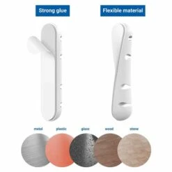 ILOVEMILAN 2x Kabelhalter Kabelclips Für Je 4 Kabel Kabelmanagement-Organizer Für Home Office Strapazierfähiges Klebeband Weiß -Seilwinden Sales 55209817 3