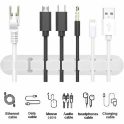 WERKZEUGE Kabel-Organizer Mit 3 Clips, Desktop-Kabel-Organizer Für Kabel, USB-Kabel, Desktop-Kabelaufbewahrung Für Ladekabel, Maus, Kopfhörer, Telefon (weiß) -Seilwinden Sales 55353903 4