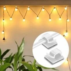 WERKZEUGE 80 Stück Kabelclips Kabelclips Mit Starken Selbstklebenden Pads Elektrokabel-Organizer Für Kabel Im Home Office -Seilwinden Sales 55353925 5