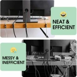WERKZEUGE 70 Stück Selbstklebende Kabelclips, Selbstklebende Befestigung, Kabelmanagement-Halter, Elektrischer Kabel-Organizer Für TV/Ladegerät/Auto/PC/Büro/Zuhause, Schwarz -Seilwinden Sales 55354862 4