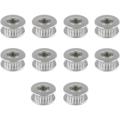 TINOR 10 Stück Prime GT2 Umlenkrolle 20 Zähne 5 Mm Bohrung, GT2 Umlenkrolle Aus Aluminiumlegierung Mit Doppeltem Kugellager, Für 3D-Drucker 6 Mm Breiter Zahnriemen 3 TINOR 10 Stück Prime GT2 Umlenkrolle 20 Zähne 5 Mm Bohrung, GT2 Umlenkrolle Aus Aluminiumlegierung Mit Doppeltem Kugellager, Für 3D-Drucker 6 Mm Breiter Zahnriemen