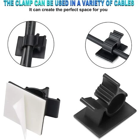 WERKZEUGE 50 Stück Verstellbare Selbstklebende Kabelclips, Premium Selbstklebende Kabelclips, Kabelclips, Kabelmanagement Für Unordentliche Kabel In Haus, Büro Und Auto 4 WERKZEUGE 50 Stück Verstellbare Selbstklebende Kabelclips, Premium Selbstklebende Kabelclips, Kabelclips, Kabelmanagement Für Unordentliche Kabel In Haus, Büro Und Auto – Bild 2