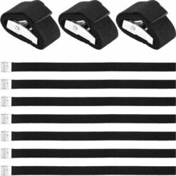 BAMNY 10PCS Befestigungsriemen, Zurrgurte Set Spanngurte Mit Klemmschloss, Befestigungsgurt Von Transport Ladungssicherung, Länge: 40cm, Schwarz