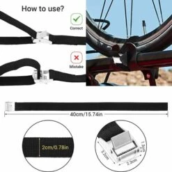 BAMNY 10PCS Befestigungsriemen, Zurrgurte Set Spanngurte Mit Klemmschloss, Befestigungsgurt Von Transport Ladungssicherung, Länge: 40cm, Schwarz -Seilwinden Sales 56621961 4