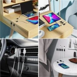 GESCHENKE 20 Stück Selbstklebende Silikon-Kabelmanagement-Clips, Kabel-Organizer Für Desktop-Kabel, USB-Ladekabel, Maus, Stromkabel Und Heim-PC-Kabel (schwarz) -Seilwinden Sales 56810037 5