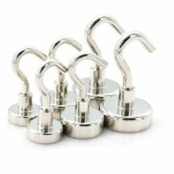 WERKZEUGE 20 Stück 10 Kg Neodym-Magnethaken Mit 3 Schichten Korrosionsschutz, Perfekt Zum Aufhängen Im Innenbereich (silberweiß)