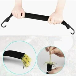 OCXIN 2 Stück Fahrrad Spanngurt, Gepäckgurt, Zurrgurt, Motorradgepäck Fahrradzurrgurte, Spanngurte Für Gepäck, Gepäckträger Spanngurt Verstellbarer Bungee Mit Haken(60 - 105 Cm) -Seilwinden Sales 57762709 5