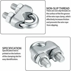 GESCHENKE 12 Stück Drahtseilklemmen, U-Bolzen-Sattelbefestigung, U-förmige Klemmen, Edelstahl 10 GESCHENKE 12 Stück Drahtseilklemmen, U-Bolzen-Sattelbefestigung, U-förmige Klemmen, Edelstahl -Seilwinden Sales 57962576 4