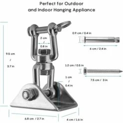 GESCHENKE Innovativer Deckenhaken Mit 304 Edelstahl 250 Kg Kapazität 360 ° Drehbar, Aufhängung Für Betonholzsets, Hängesessel, Hängelampe, Hängematte, Yoga, Mit 4 Befestigungsschrauben (B) 8 GESCHENKE Innovativer Deckenhaken Mit 304 Edelstahl 250 Kg Kapazität 360 ° Drehbar, Aufhängung Für Betonholzsets, Hängesessel, Hängelampe, Hängematte, Yoga, Mit 4 Befestigungsschrauben (B) -Seilwinden Sales 57962589 2