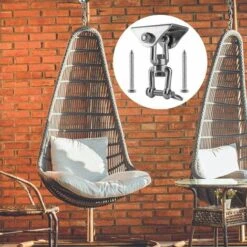 GESCHENKE Innovativer Deckenhaken Mit 304 Edelstahl 250 Kg Kapazität 360 ° Drehbar, Aufhängung Für Betonholzsets, Hängesessel, Hängelampe, Hängematte, Yoga, Mit 4 Befestigungsschrauben (B) 11 GESCHENKE Innovativer Deckenhaken Mit 304 Edelstahl 250 Kg Kapazität 360 ° Drehbar, Aufhängung Für Betonholzsets, Hängesessel, Hängelampe, Hängematte, Yoga, Mit 4 Befestigungsschrauben (B) -Seilwinden Sales 57962589 5