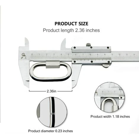 GESCHENKE M6 Edelstahl Quick Link D-Form Karabinerhaken Kettenglieder 5St 6 GESCHENKE M6 Edelstahl Quick Link D-Form Karabinerhaken Kettenglieder 5St – Bild 4