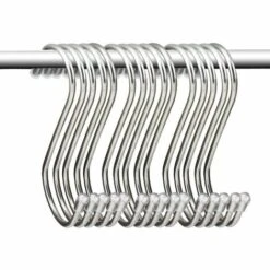 GESCHENKE S-förmiger Metallhaken Zum Aufhängen, Edelstahl, Multifunktions-Aufhängerhaken Für Küche, Löffel, Pfanne, Badezimmer, Schlafzimmer, 15 Stück, Klein (S)
