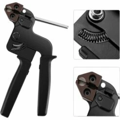 TINOR Kabelbinderpistole Aus Edelstahl, Kabelbinderzange Aus Edelstahl Mit Schneidfunktion, Kabelbinderpistole Aus Metall, Klemmwerkzeug Für Kabelbinderpistole -Seilwinden Sales 58070001 4