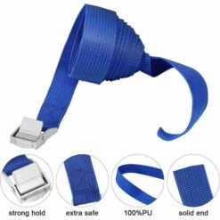 OCXIN Spanngurte 6er Pack 2,5 Cm X 2,5 M, Mit Klemmschlossgurt Befestigungsgurt, Zurrgurt Für Motorrad Fahrradträger Extrem Robuste Spanngurt, Blau, Belastbar Bis 250kg -Seilwinden Sales 58219280 2