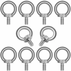 WERKZEUGE 10 Stück M8 * 20 Augenschrauben 304 Edelstahl Ringform Außengewinde Schiffsgewichtsschrauben Und Verschiedene Technische Hebegeräte