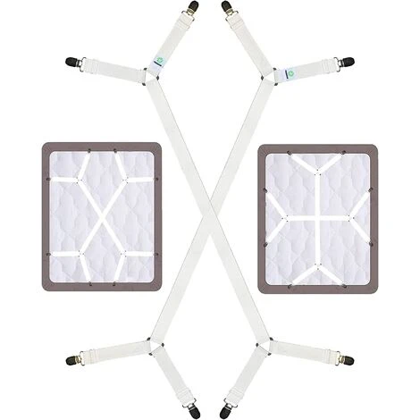 OYLDA Kreuz Und Quer Bettlakenclips Bettdeckenbezugshalter Bettlakenverschlüsse Weiss 2 Stück 3 OYLDA Kreuz Und Quer Bettlakenclips Bettdeckenbezugshalter Bettlakenverschlüsse Weiss 2 Stück