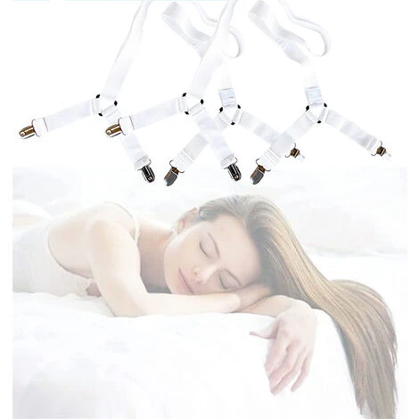 OYLDA Kreuz Und Quer Bettlakenclips Bettdeckenbezugshalter Bettlakenverschlüsse Weiss 2 Stück 6 OYLDA Kreuz Und Quer Bettlakenclips Bettdeckenbezugshalter Bettlakenverschlüsse Weiss 2 Stück – Bild 4