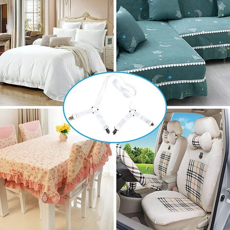 OYLDA Kreuz Und Quer Bettlakenclips Bettdeckenbezugshalter Bettlakenverschlüsse Weiss 2 Stück 7 OYLDA Kreuz Und Quer Bettlakenclips Bettdeckenbezugshalter Bettlakenverschlüsse Weiss 2 Stück – Bild 5