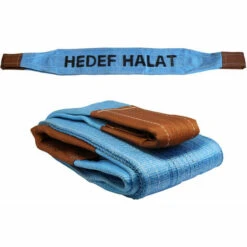 HEDEF 8 Tonnen Tragfähigkeit 2 Meter Länge Hebegurt Rundschlinge Hebeband Bergegurt Aus Polyster Mit Endschlaufen Für Kran, Abschleppen Blau