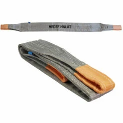 HEDEF 4 Tonnen Tragfähigkeit 4 Meter Länge Hebegurt Rundschlinge Hebeband Bergegurt Aus Polyster Mit Endschlaufen Für Kran, Abschleppen Grau -Seilwinden Sales 58651280 4