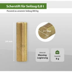 BAUMARKTPLUS 5x Scherstifte Für Seilzug Greifzug Seilwinde Winde 1600 Kg 1,6 / 3200 Kg 3,2 T To -Seilwinden Sales 58740620 4