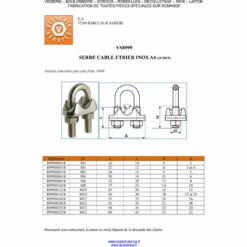 VIS EXPRESS SERRE CABLE GEWINDEBUGEL 2 A4 EDELSTAHL | 20 Stück -Seilwinden Sales 58920113 2