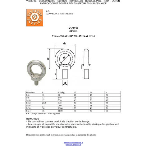 VIS EXPRESS VIS ANNEAU M8 INOX A4 | Einheitlich 5 VIS EXPRESS VIS ANNEAU M8 INOX A4 | Einheitlich – Bild 3
