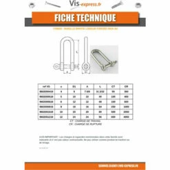 VIS EXPRESS SCHAKEL RIGHT LANGE FORGED A4 EDELSTAHL DURCHMESSER 5 | 20 Stück -Seilwinden Sales 58952548 3