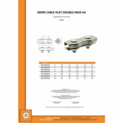 VIS EXPRESS SERRE CABLE PLAT DOUBLE INOX A4 DIAMETRE 8 | Einheitlich -Seilwinden Sales 58958610 2