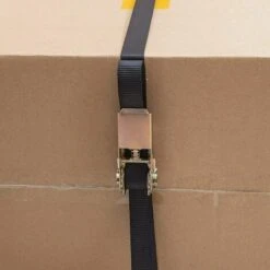 TINOR 4Pcs Ratschengurte, Polyester-Ratschengurt Für Motorrad, Auto, Fahrrad, Anhänger, 800kg Kapazität, 6M X 25MM - Schwarz -Seilwinden Sales 59000618 4