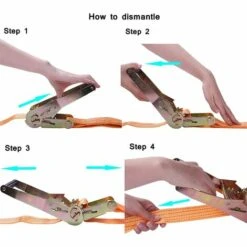 BEARSU Ratschengurte, 10 M X 50 Mm Zurrgurte Für Eine Nennkapazität Von 2000 Kg Mit Spannhaken-Zurrgurten -Seilwinden Sales 59193650 4