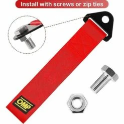 BEARSU 2 Stück Nylon-Abschleppseile, Rennwagen-Abschleppgurt, Sport-Abschleppgurt, Für Fahrzeug-Front-Heck-Stoßstange (rot) -Seilwinden Sales 59194867 3