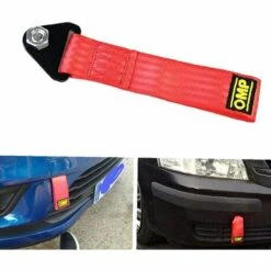 BEARSU 2 Stück Nylon-Abschleppseile, Rennwagen-Abschleppgurt, Sport-Abschleppgurt, Für Fahrzeug-Front-Heck-Stoßstange (rot) -Seilwinden Sales 59194867 4