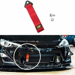 BEARSU 2 Stück Nylon-Abschleppseile, Rennwagen-Abschleppgurt, Sport-Abschleppgurt, Für Fahrzeug-Front-Heck-Stoßstange (rot) -Seilwinden Sales 59194867 5