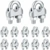 BEARSU M6 Kabelbinder, Edelstahldrahtseilbinder, Kabelclip U-Bolzen, Zum Verbinden Von Visier-Wäscheleine - 16 Stk -Seilwinden Sales 59195468 1