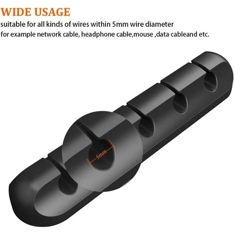 Kueatily Kabelclips, Kabelmanagement-Organizer, Klebehaken, Kabelhalter Für Stromkabel Und Kabel Zum Aufladen Von Zubehör, Mauskabel, PC, Büro Und Zuhause 4 Kueatily Kabelclips, Kabelmanagement-Organizer, Klebehaken, Kabelhalter Für Stromkabel Und Kabel Zum Aufladen Von Zubehör, Mauskabel, PC, Büro Und Zuhause – Bild 2