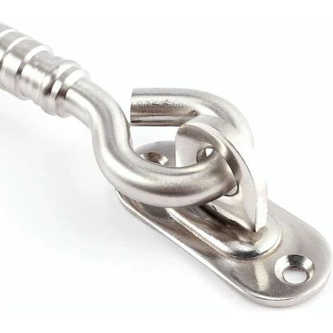 MINKUROW Sturmhaken,Tor Haken Edelstahl Mehrzweck Haken öse Zum Schuppen Tor Garage Tür Windows Kabine 6inch 2packs 6 MINKUROW Sturmhaken,Tor Haken Edelstahl Mehrzweck Haken öse Zum Schuppen Tor Garage Tür Windows Kabine 6inch 2packs – Bild 4