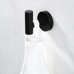 MINKUROW SUS304 Edelstahl Badezimmer Handtuchhalter Haken Wandhaken Küchenhandtuchhalter, Mattschwarz 9 MINKUROW SUS304 Edelstahl Badezimmer Handtuchhalter Haken Wandhaken Küchenhandtuchhalter, Mattschwarz -Seilwinden Sales 59507067 3