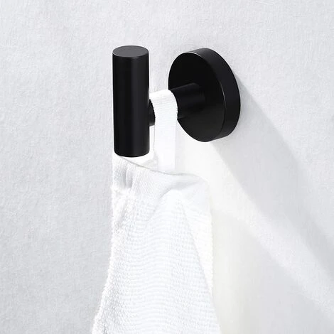 MINKUROW SUS304 Edelstahl Badezimmer Handtuchhalter Haken Wandhaken Küchenhandtuchhalter, Mattschwarz 5 MINKUROW SUS304 Edelstahl Badezimmer Handtuchhalter Haken Wandhaken Küchenhandtuchhalter, Mattschwarz – Bild 3