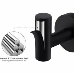 MINKUROW SUS304 Edelstahl Badezimmer Handtuchhalter Haken Wandhaken Küchenhandtuchhalter, Mattschwarz 10 MINKUROW SUS304 Edelstahl Badezimmer Handtuchhalter Haken Wandhaken Küchenhandtuchhalter, Mattschwarz -Seilwinden Sales 59507067 4