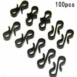 MINKUROW 100 Stück Mini-Rinnenhaken Zur Befestigung Von Lichterketten Und Elektrischen Kabeln, Doppelkopf-S-Klemmhaken