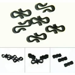 MINKUROW 100 Stück Mini-Rinnenhaken Zur Befestigung Von Lichterketten Und Elektrischen Kabeln, Doppelkopf-S-Klemmhaken -Seilwinden Sales 59507851 3