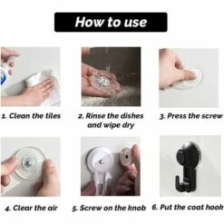 MINKUROW 4 Pack Vakuum Saugnapf Haken, Extra Stark Saughaken Ohne Bohren Für Fenster Glas Bad Küche Badezimmer Dusche, 2000 Mal Wiederverwertbar, Max 5KG (Schwarz) 10 MINKUROW 4 Pack Vakuum Saugnapf Haken, Extra Stark Saughaken Ohne Bohren Für Fenster Glas Bad Küche Badezimmer Dusche, 2000 Mal Wiederverwertbar, Max 5KG (Schwarz) -Seilwinden Sales 59508502 4