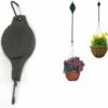 MINKUROW 3 X Einziehbare Blumenampel Haken Mit Seilzug, Gartenkörbe Töpfe Auto Teleskop-Haken Für Drinnen Und Draußen Free Size Schwarz -Seilwinden Sales 59693946 1