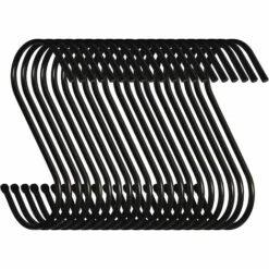 GESCHENKE 30 Stück 9 Cm S-förmige Haken Zum Aufhängen Für Küche, Bad, Schlafzimmer Und Büro (30 Stück, Große Größe, Schwarz)