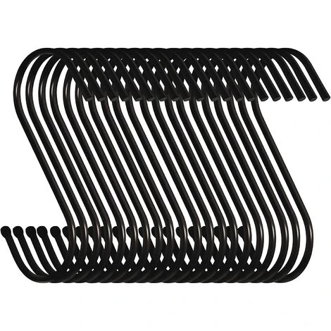 GESCHENKE 30 Stück 9 Cm S-förmige Haken Zum Aufhängen Für Küche, Bad, Schlafzimmer Und Büro (30 Stück, Große Größe, Schwarz) 3 GESCHENKE 30 Stück 9 Cm S-förmige Haken Zum Aufhängen Für Küche, Bad, Schlafzimmer Und Büro (30 Stück, Große Größe, Schwarz)