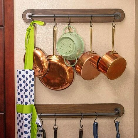 GESCHENKE 30 Stück 9 Cm S-förmige Haken Zum Aufhängen Für Küche, Bad, Schlafzimmer Und Büro (30 Stück, Große Größe, Schwarz) 5 GESCHENKE 30 Stück 9 Cm S-förmige Haken Zum Aufhängen Für Küche, Bad, Schlafzimmer Und Büro (30 Stück, Große Größe, Schwarz) – Bild 3